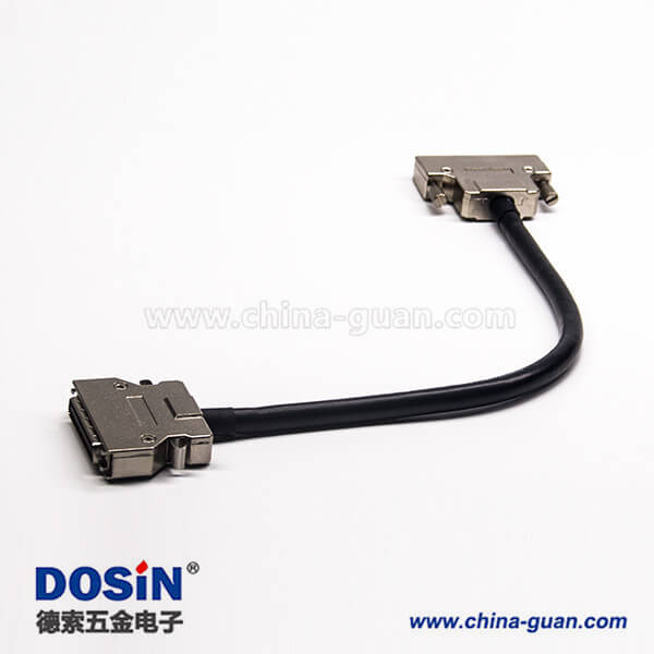 SCSI50線HPDB公頭轉(zhuǎn)母頭螺絲鎖直式接線連接器1米