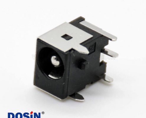 電源插座插孔公頭貼片焊接5.5*2.0mm帶屏蔽彎式DC插座連接器