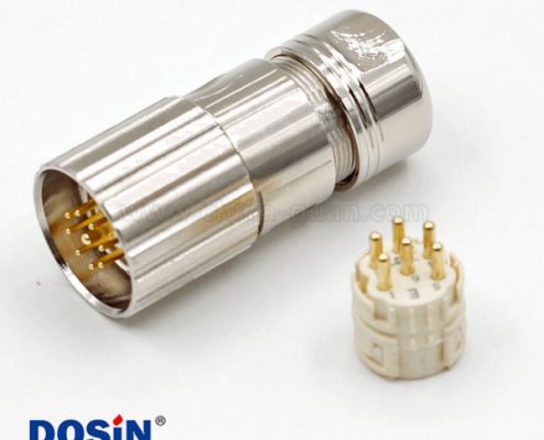 M23信號連接器9芯公插頭壓接插頭20A 300V
