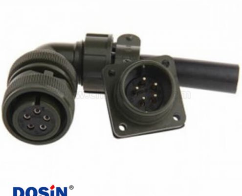 彎式MS3108A16S-8S航空插頭 金屬5芯航空連接器 彎頭