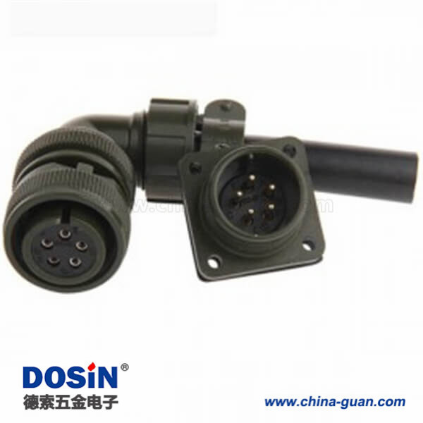 彎式MS3108A16S-8S航空插頭 金屬5芯航空連接器 彎頭 彎式MS3108A16S-8S航空插頭 金屬5芯航空連接器 彎頭