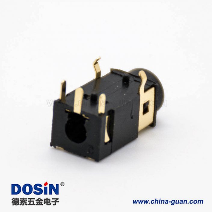 DC耳機(jī)插座6.0*3.6mm彎式插孔不帶屏蔽母頭貼片焊接電源連接器