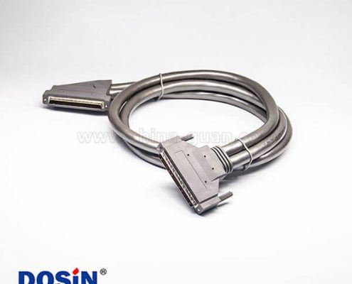 SCSI 100芯HPDB型公轉(zhuǎn)HPDB100芯彎公頭注塑成型線2米