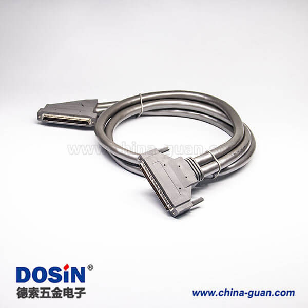 SCSI 100芯HPDB型公轉(zhuǎn)HPDB100芯彎公頭注塑成型線2米