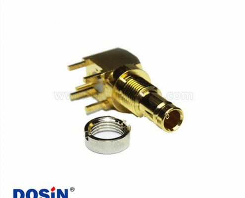 1.0 / 2.3連接器直角75Ω插座焊接端接用于PCB安裝的微型微型隔板配件