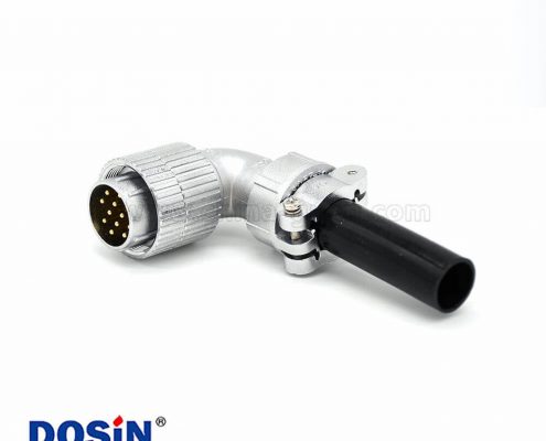 彎公頭P24 12芯插頭航空連接器接線安裝