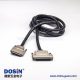 68Pin SCSI線HPCN公頭轉(zhuǎn)VHDCI型68芯公頭雙邊線鋅合金外殼組裝線2米