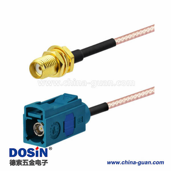 Fakra線束車載GPS天線直式Z型母頭轉(zhuǎn)SMA母頭接RG316線30cm Fakra線束車載GPS天線直式Z型母頭轉(zhuǎn)SMA母頭接RG316線30cm