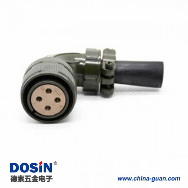 彎式MS3108A22-22S航空插頭 金屬4芯航空連接器 彎頭 彎式MS3108A22-22S航空插頭 金屬4芯航空連接器 彎頭