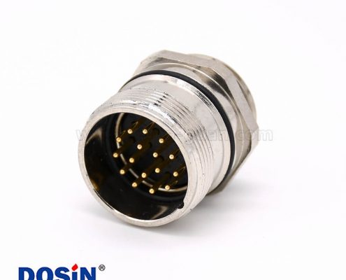 工業(yè)連接器插座 M623 16芯 直式板端接線公插座