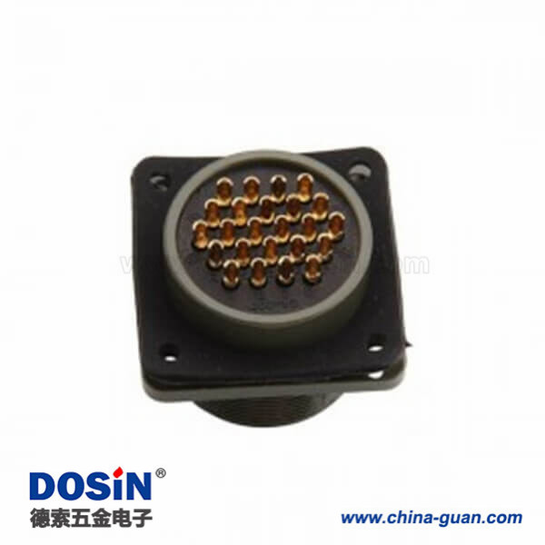 航空電子圓形連接器MS3102A24-28P方盤插座24P空插頭 航空電子圓形連接器MS3102A24-28P方盤插座24P空插頭