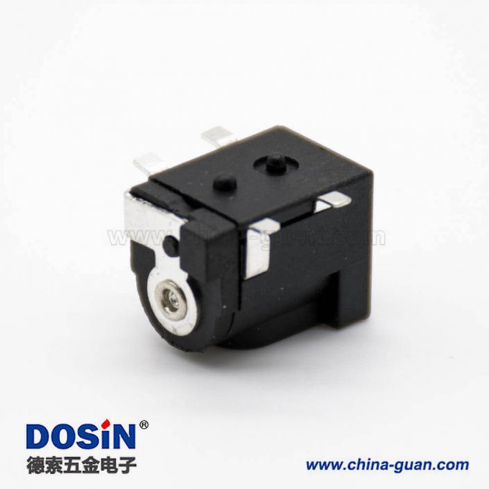 DC電源插座引腳5.5*2.1mm貼板公頭水平貼片焊接不帶屏蔽插座連接器