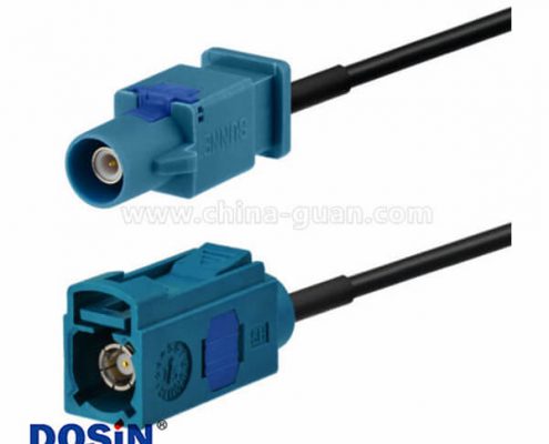 Fakra的連接器 車頭GPS Fakra Z母頭對公頭直式接線50厘米