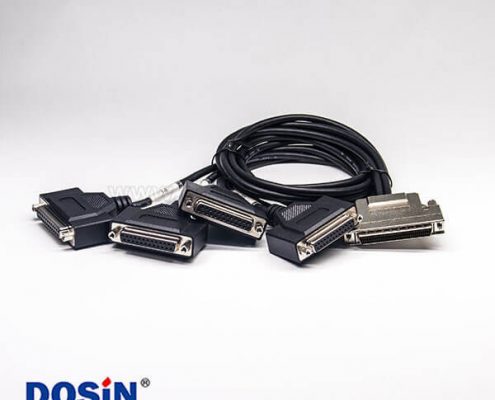 68針SCSI接口HPDB型公頭轉(zhuǎn)3HPDB25芯母 1HPDB型25芯公頭連接線2米