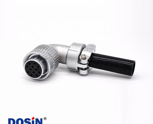 母插頭P24 12芯彎式航空連接器接線安裝