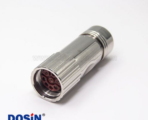 編碼器m23連接器8芯電纜插頭直式母頭傳感器連接器