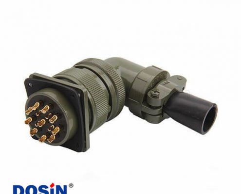 MS3108A28-20S工防防水連接器14芯彎管航空插頭