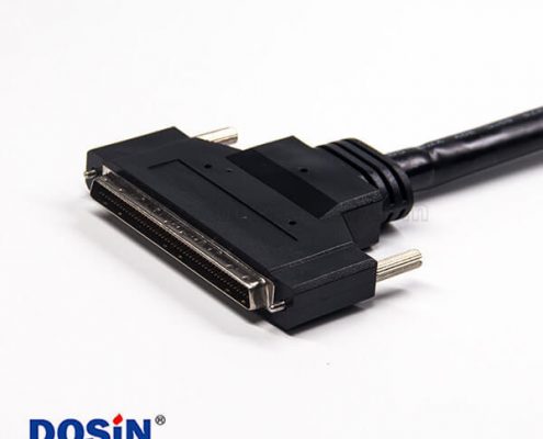 SCSI100 PHPDB公轉(zhuǎn)公直式螺絲鎖連接線1米