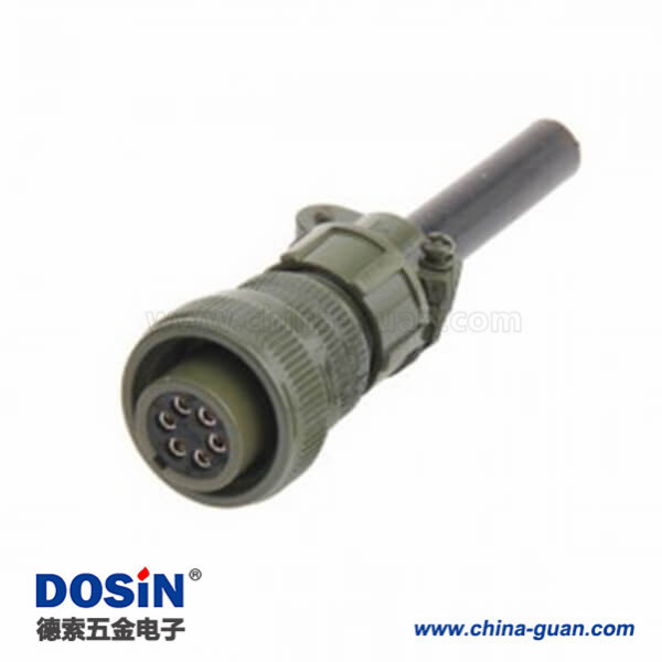 彎式MS3106A14S-6S 6芯機器人手臂插頭 彎式MS3106A14S-6S 6芯機器人手臂插頭