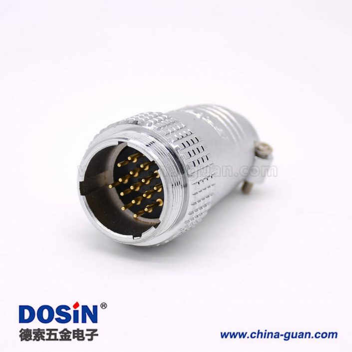 公插頭P24 15芯直式圓形接線航空連接器