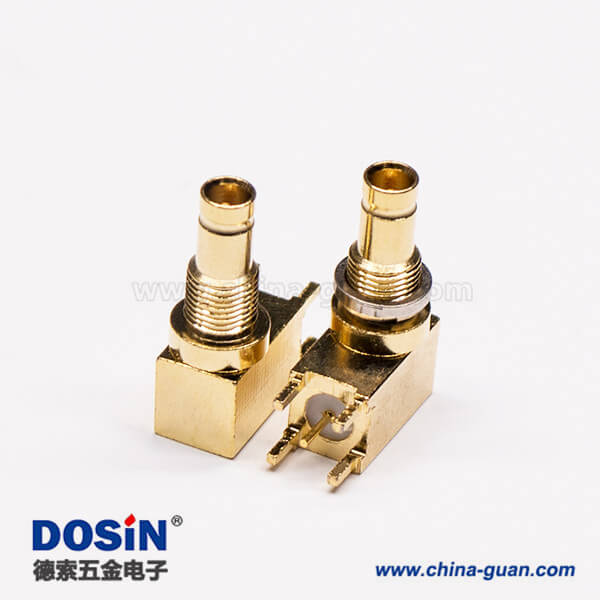 DIN 1.0 2.3接頭彎式母頭插板穿墻接PCB板 DIN 1.0 2.3接頭彎式母頭插板穿墻接PCB板