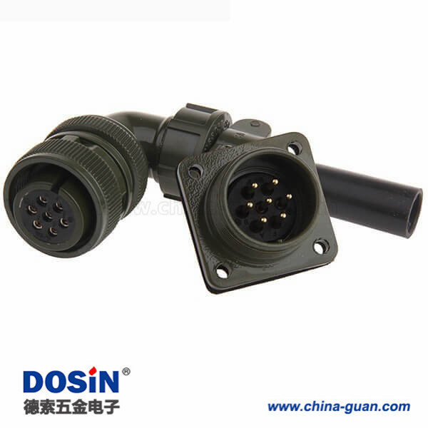 航空插頭 7孔 彎頭 MS3108A16S-1S 7芯伺服電機專用航空插頭