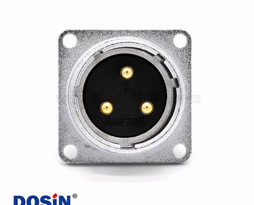 3芯法蘭插座 P28直式方型公頭連接器