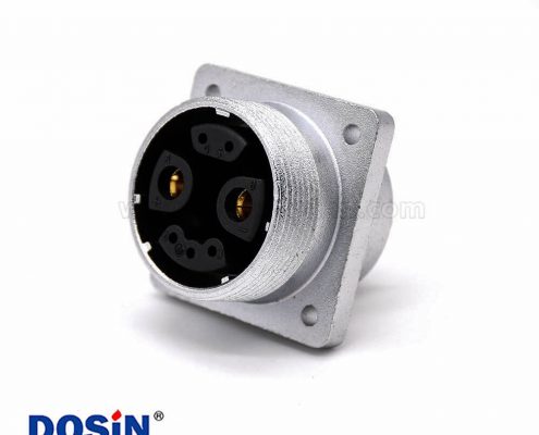 7P插座P32母頭直式4孔法蘭連接器