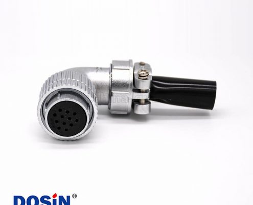 90度連接器P28 12芯母插頭航空連接器接線安裝