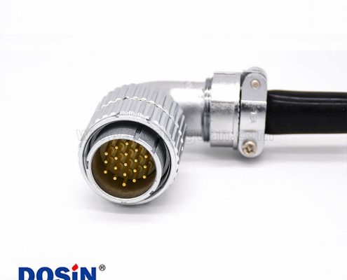 彎式電纜插頭P32 19芯公頭接線連接器