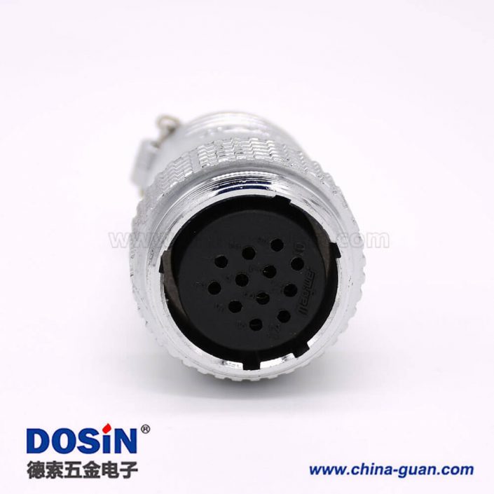 直插式連接器P28母頭12芯插頭接線安裝