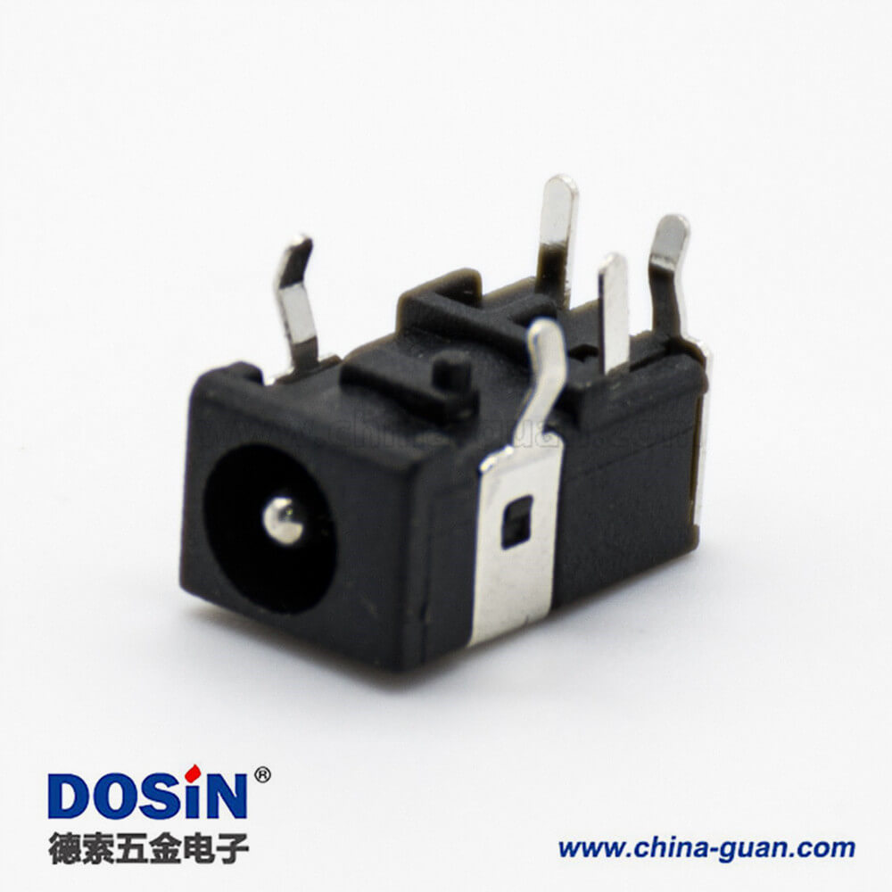 DC5引腳公插座插孔貼片焊接不帶屏蔽4.5*1.65彎式電源連接器 DC5引腳公插座插孔貼片焊接不帶屏蔽4.5*1.65彎式電源連接器