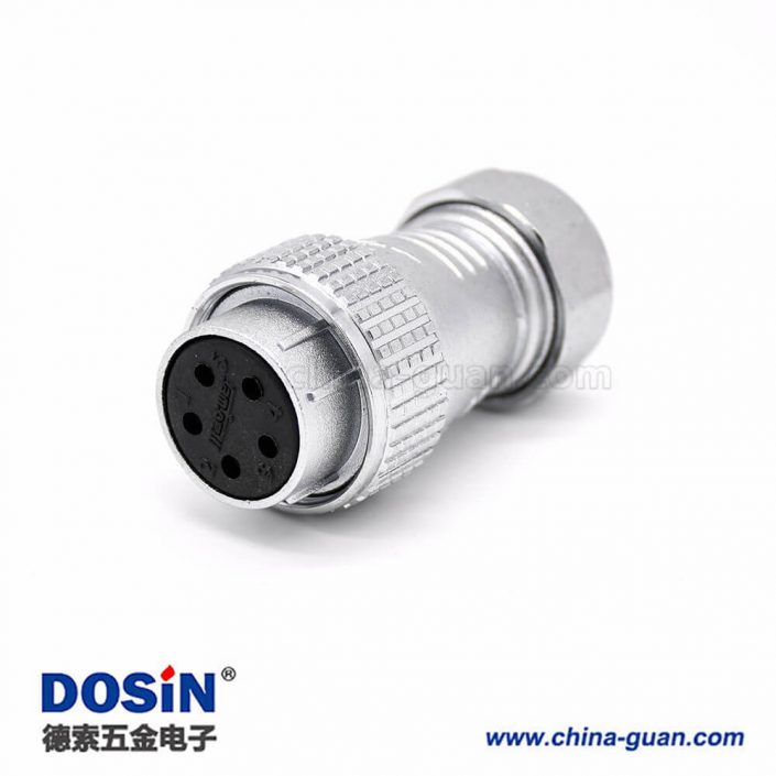 P28插頭5芯直式母頭接線連接器