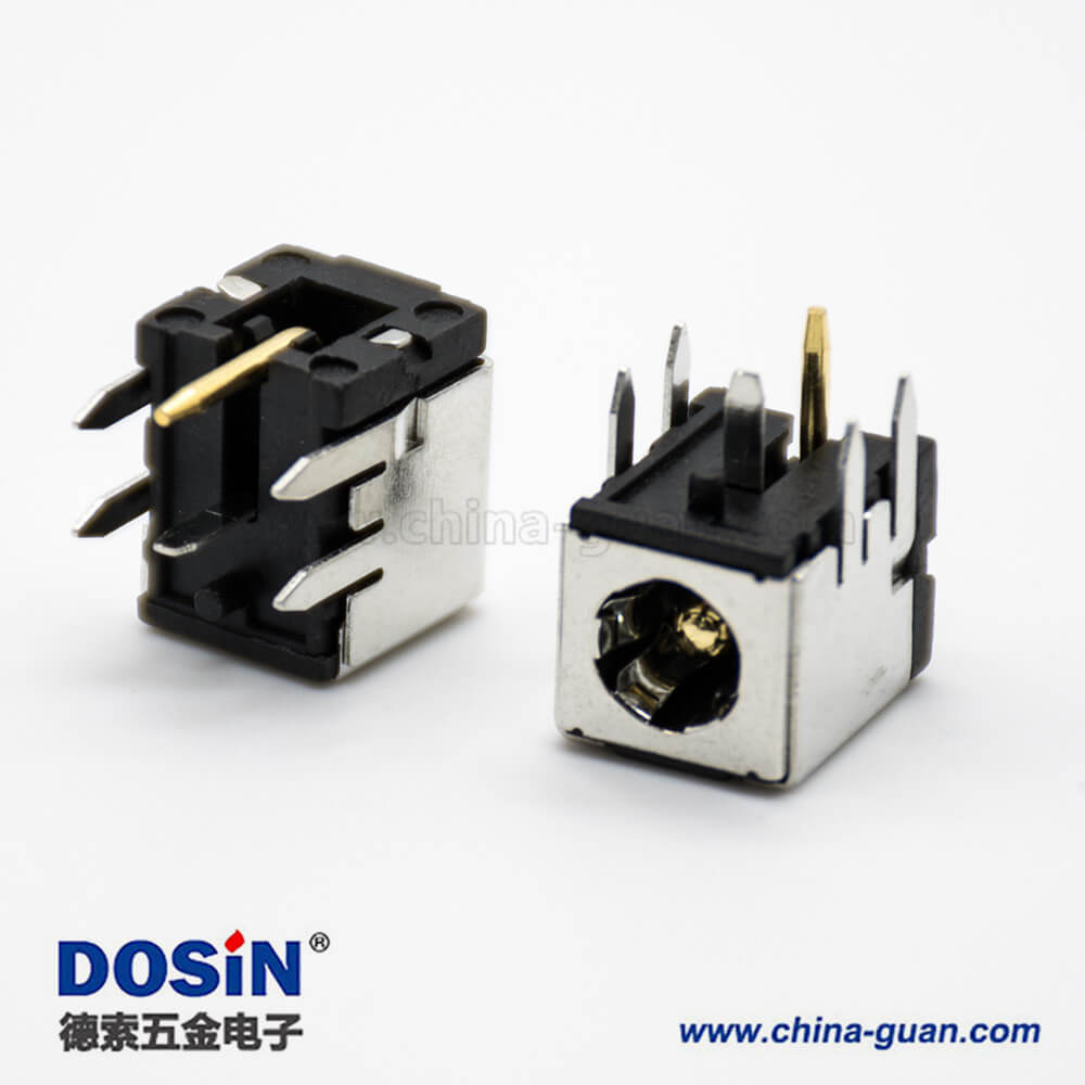 金屬DC插座公帶屏蔽插孔貼片焊接彎式電源連接器 金屬DC插座公帶屏蔽插孔貼片焊接彎式電源連接器