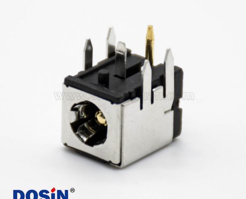 金屬DC插座公帶屏蔽插孔貼片焊接彎式電源連接器