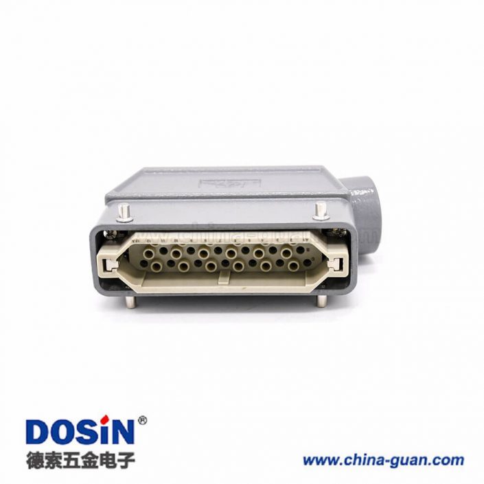 HDC連接器19芯不帶針公頭公母對接PG21開孔安裝高結(jié)構(gòu)斜出口H20A外殼