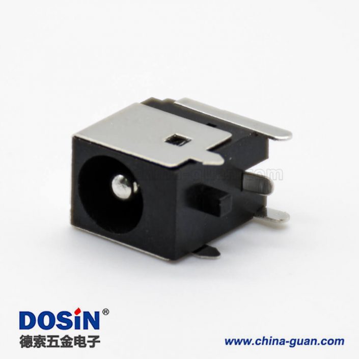 DC插口充電帶屏蔽插座插孔貼片焊接彎式3.5*2.1毫米電源連接器