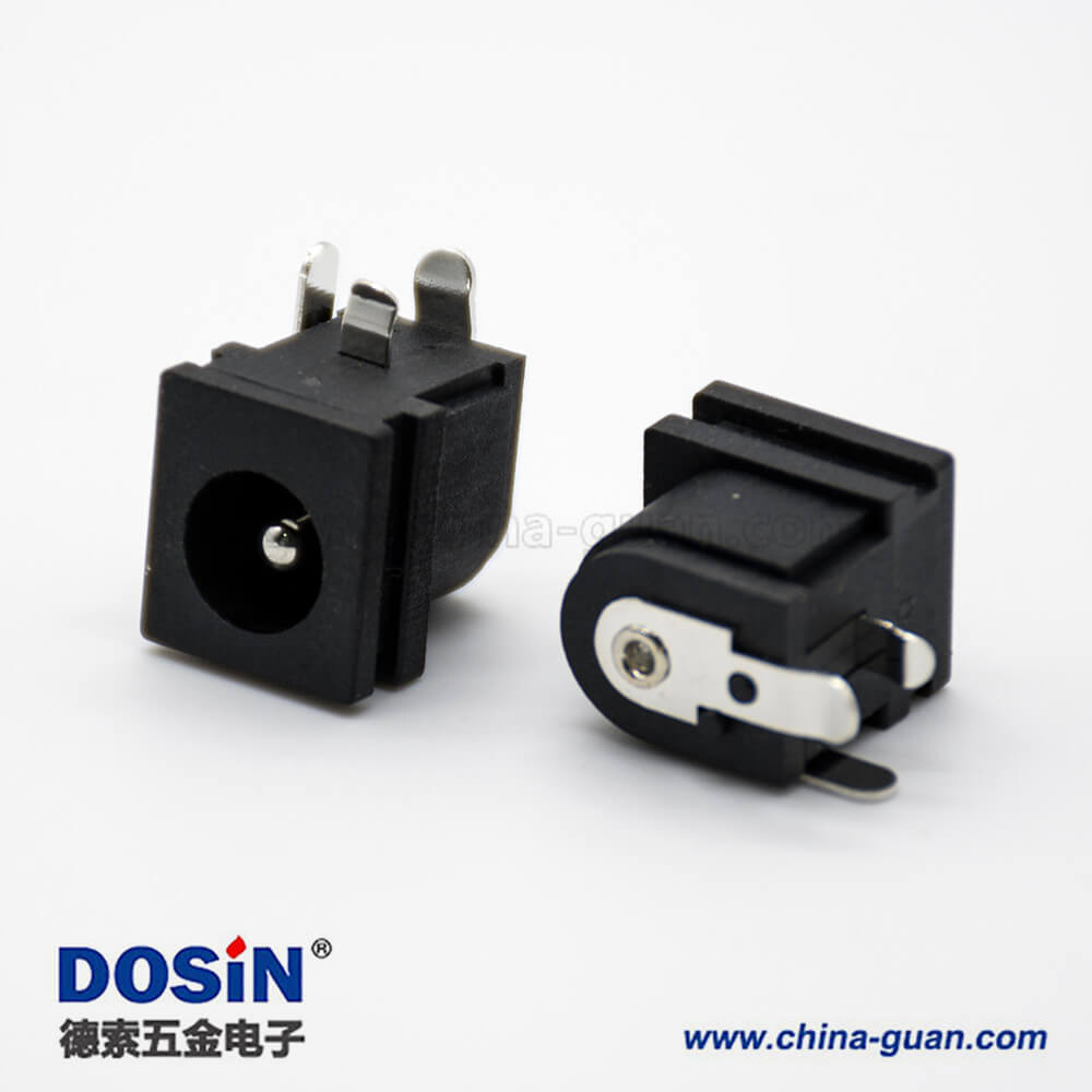 DC直流電源插座公不帶屏蔽插孔貼片焊接彎式連接器 DC直流電源插座公不帶屏蔽插孔貼片焊接彎式連接器
