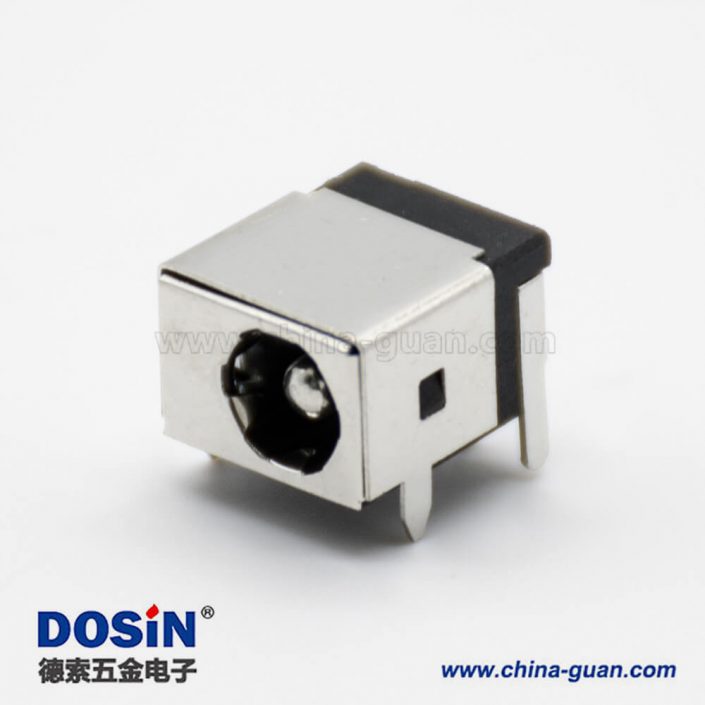 金屬DC插座公直式插孔貼片焊接5.5*2.1毫米帶屏蔽電源連接器