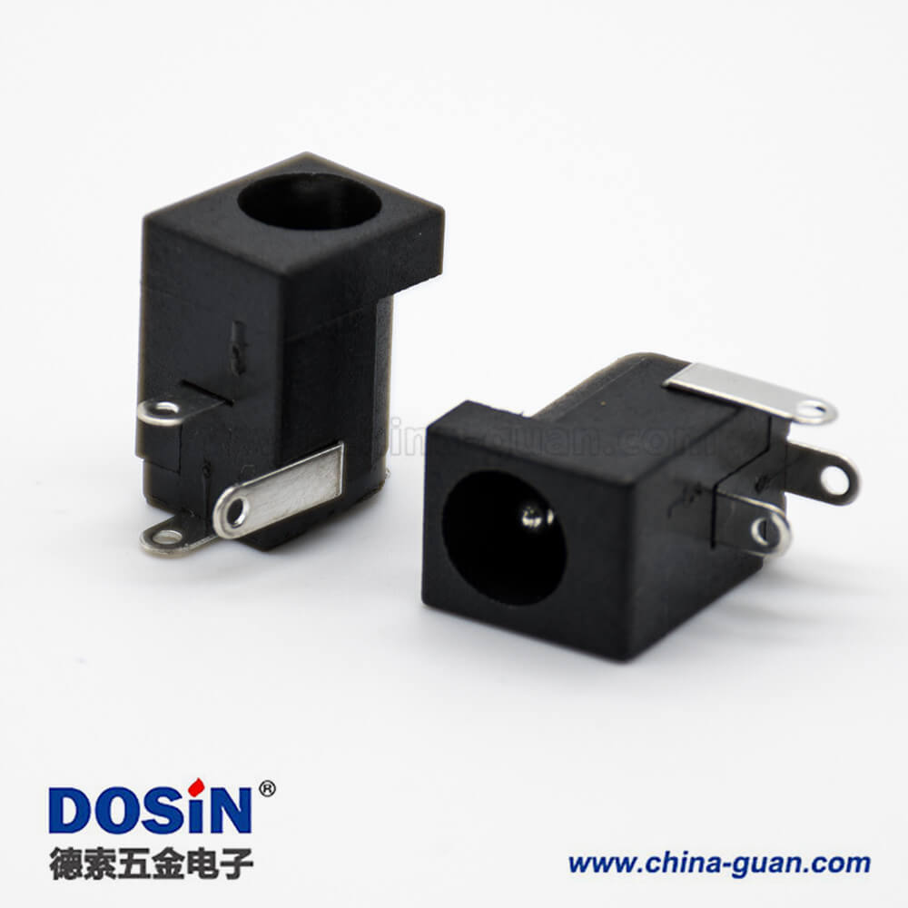 DC直流電源插座公2.0*6.4彎式插孔貼片焊接不帶屏蔽連接器 DC直流電源插座公2.0*6.4彎式插孔貼片焊接不帶屏蔽連接器