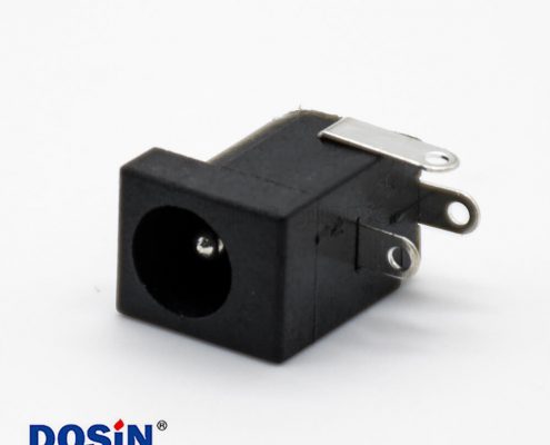 DC直流電源插座公2.0*6.4彎式插孔貼片焊接不帶屏蔽連接器