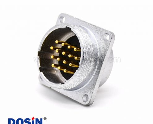 方型法蘭插座P28直式公頭連接器