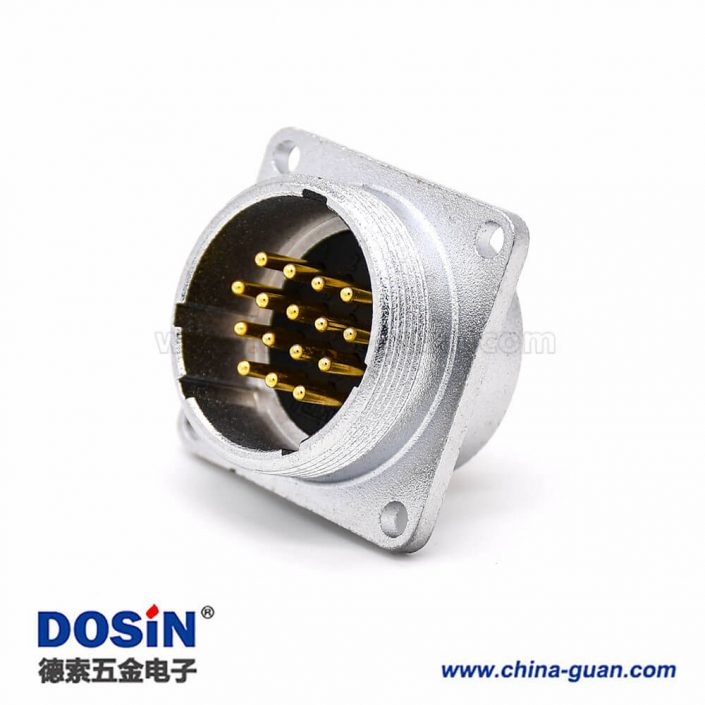 方型法蘭插座P28直式公頭連接器