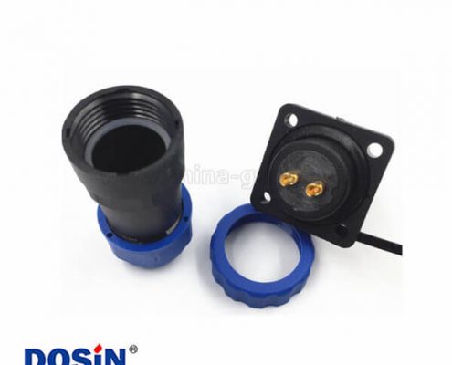 4孔法蘭防水接頭 SP17-4P 4芯 IP68防水連接器