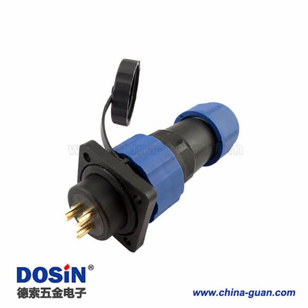 LED戶外連接器 SP17 6芯塑料防水航空插頭插座