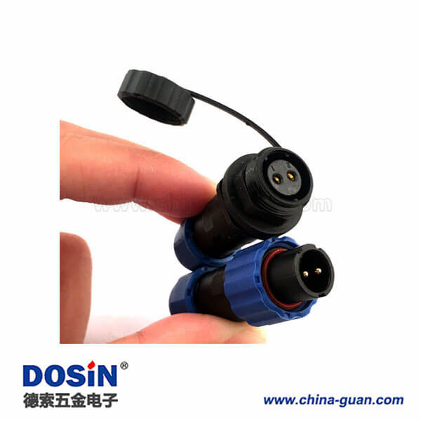 對接防水航空插頭插座 SP13 2芯替代威浦