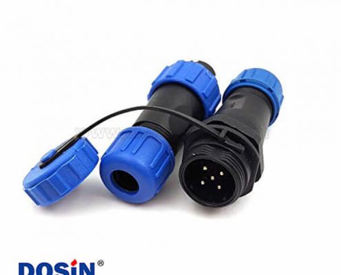 SP/SD13防水航空插頭插座公母接頭對接連接器5芯鍍金中心針I(yè)P68