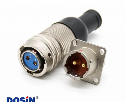 Y50DX連接器母插頭&公插座直式卡口連接面板安裝焊杯接線(xiàn)鋁合金