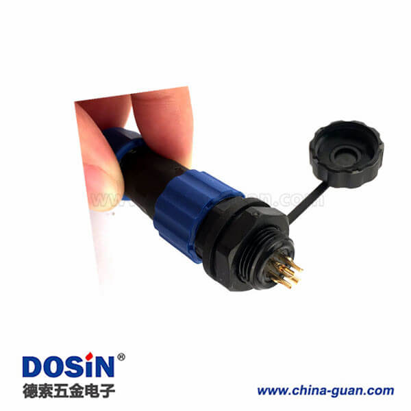 IP68航空插頭SP13 4芯插座防水連接器