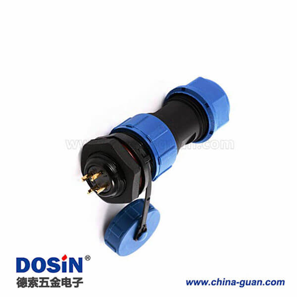 防水航空插頭連接器 SP17 4芯電線(xiàn)線(xiàn)纜公母快速對(duì)接